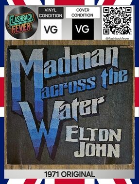 ELTON JOHN•Madman Across the Water•1971 US (#93120) All Disc Pressing